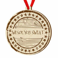 Wooden bauble for the Christmas tree