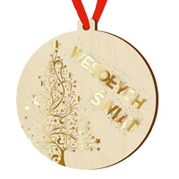 Wooden bauble for the Christmas tree