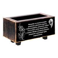 FLOWER POT FOR GRAVE ALL SAINTS CEMETERY HEART CROSS CANDLE