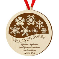 Wooden bauble for the Christmas tree