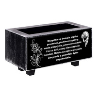 FLOWER POT FOR GRAVE ALL SAINTS CEMETERY HEART CROSS CANDLE