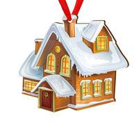 Wooden bauble for the Christmas tree