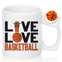 MUG HANDLE BALL FOR A BASKETBALL FAN BASKETBALL BASKETBALL PLAYER BASKET