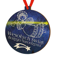 Wooden bauble for the Christmas tree