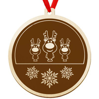 Wooden bauble for the Christmas tree