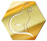  MIRROR DECORATIVE PANEL FOR THE WALL HEXAGON 