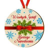 Wooden bauble for the Christmas tree