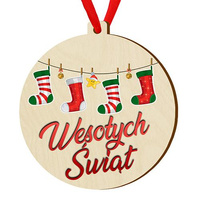 Wooden bauble for the Christmas tree