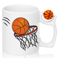 MUG HANDLE BALL FOR A BASKETBALL FAN BASKETBALL BASKETBALL PLAYER BASKET