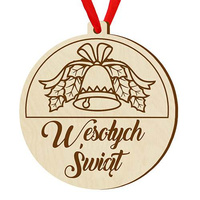 Wooden bauble for the Christmas tree