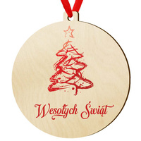 Wooden bauble for the Christmas tree