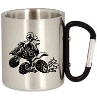 METAL TOURIST QUAD MUG WITH CARABINER