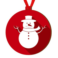 Wooden bauble for the Christmas tree