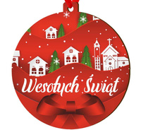 Wooden bauble for the Christmas tree