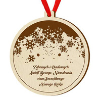 Wooden bauble for the Christmas tree