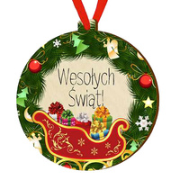 Wooden bauble for the Christmas tree