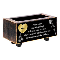 FLOWER POT FOR GRAVE ALL SAINTS CEMETERY HEART CROSS CANDLE
