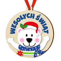 Wooden bauble for the Christmas tree