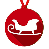 Wooden bauble for the Christmas tree