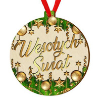 Wooden bauble for the Christmas tree