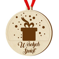 Wooden bauble for the Christmas tree