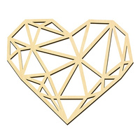 Decoupage wooden heart