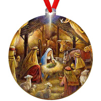 Wooden bauble for the Christmas tree