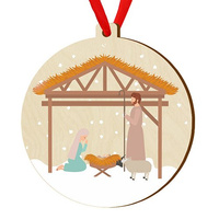 Wooden bauble for the Christmas tree