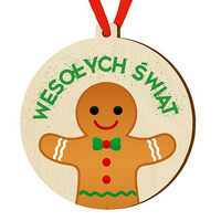 Wooden bauble for the Christmas tree