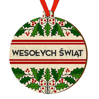 Wooden bauble for the Christmas tree