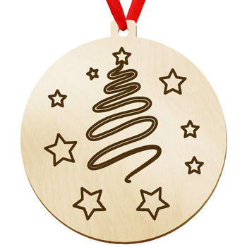 Wooden bauble for the Christmas tree