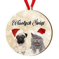 Wooden bauble for the Christmas tree