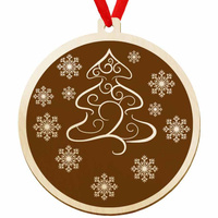 Wooden bauble for the Christmas tree