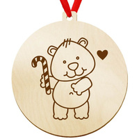 Wooden bauble for the Christmas tree