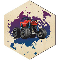  WOODEN DECORATIVE PANEL FOR A WALL HEXAGON