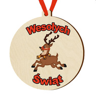 Wooden bauble for the Christmas tree