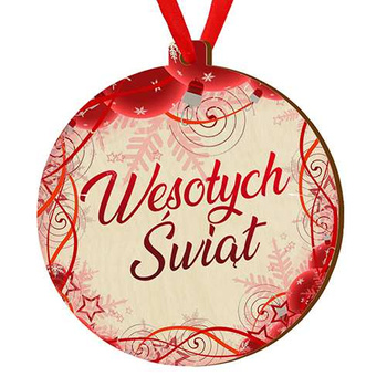 Wooden bauble for the Christmas tree