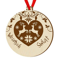 Wooden bauble for the Christmas tree