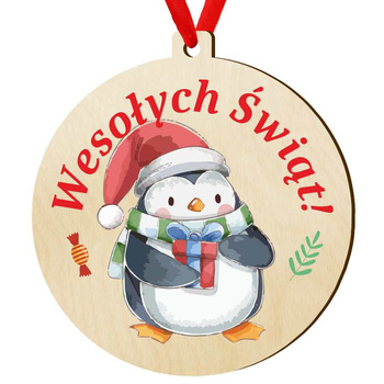 Wooden bauble for the Christmas tree