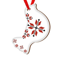 Wooden bauble for the Christmas tree