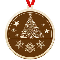 Wooden bauble for the Christmas tree