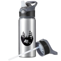 MUG SPORTS BOTTLE WATER BOTTLE WITH STRAW WITH HANDLE SURVIVAL