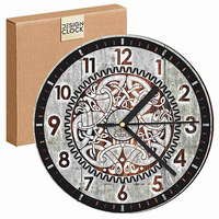 WALL CLOCK WOODEN CONCRETE