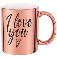 I LOVE YOU pink mirror mug