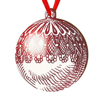 Wooden bauble for the Christmas tree