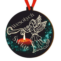 Wooden bauble for the Christmas tree