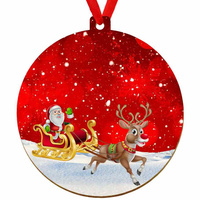 Wooden bauble for the Christmas tree