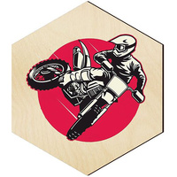  WOODEN DECORATIVE PANEL FOR A WALL HEXAGON