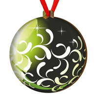Wooden bauble for the Christmas tree