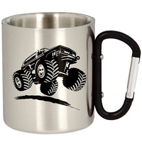 OFFROAD METAL TOURIST MUG WITH CARABINER